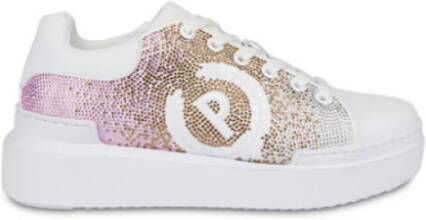 Pollini Strass Sneakers met Array Design White Dames