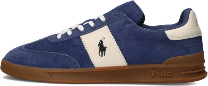 Polo Ralph Lauren Blauwe Lage Top Lace Sneakers Blue Heren