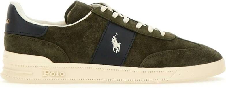 Polo Ralph Lauren Bosgroene Suède Herensneakers Green Heren