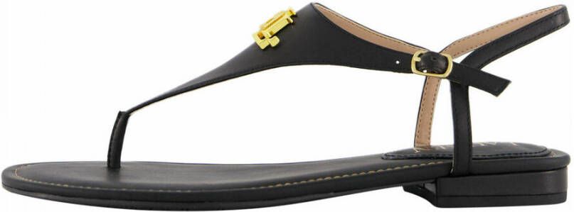 Polo Ralph Lauren Dames sandalen an zwart leer Black Dames