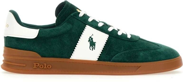 Polo Ralph Lauren Groene Sneakers met Iconische Borduursels Green Heren