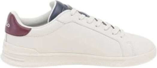 Polo Ralph Lauren Leren Court Sneaker Heritage II White Heren