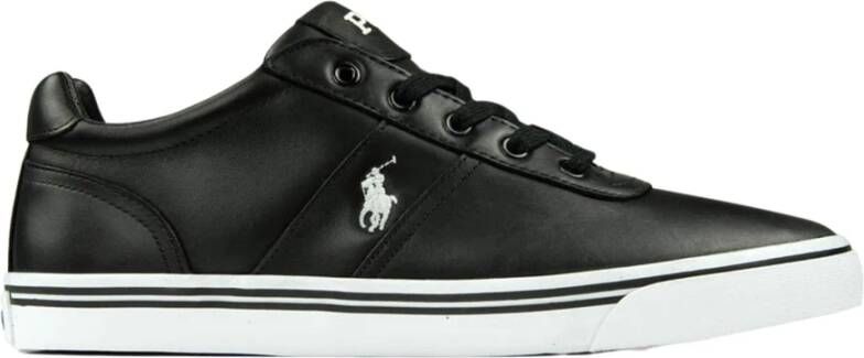 Polo Ralph Lauren Zwarte Casual Leren Sneakers oor Heren Black Heren