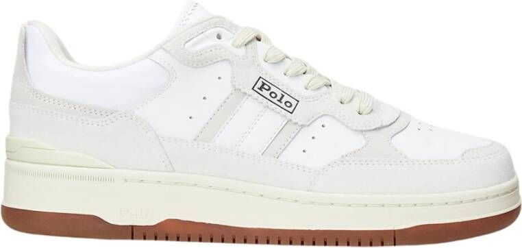 Polo Ralph Lauren Sportieve leren en suède sneakers White Heren