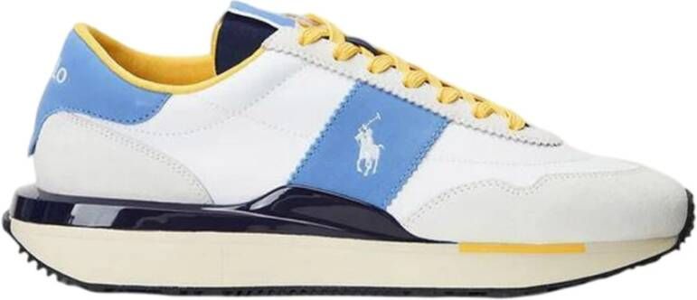 Polo Ralph Lauren Witte Casual Textiel Sneakers met 3cm Rubberen Zool Multicolor Heren