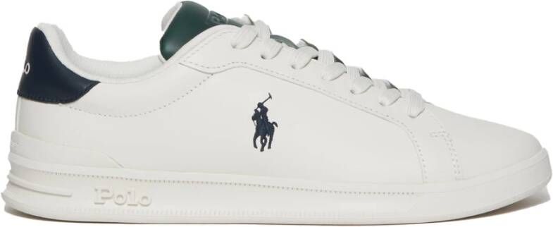 Polo Ralph Lauren Witte Leren Sneakers HRT CRT II White Heren