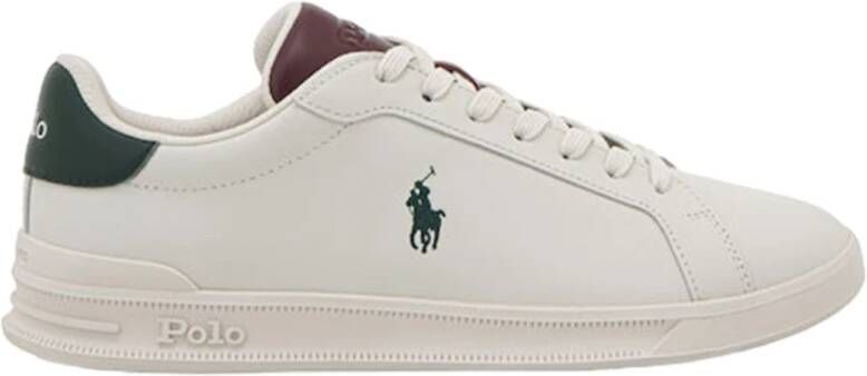 Polo Ralph Lauren Witte sportieve leren sneakers White Heren