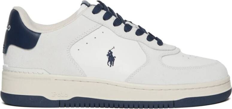 Polo Ralph Lauren Witte Suède Master Sneakers White Heren