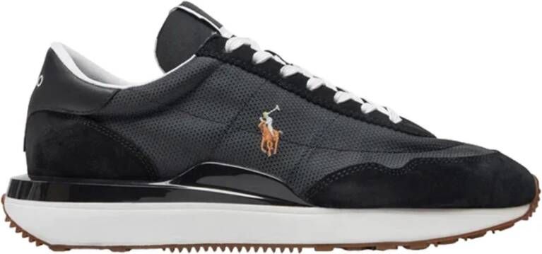 Polo Ralph Lauren Zwarte Casual Textiel Sneakers met 2 5 cm Rubberen Zool Black Heren