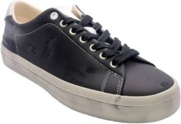 Polo Ralph Lauren Zwarte en witte sneakers Longwood-Sk-Vlc Black Heren