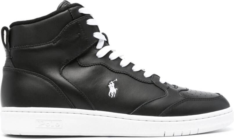 Polo Ralph Lauren Zwarte Veterschoenen Casual Enkellaarsjes Black Heren