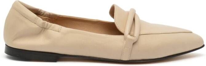 Pomme D'or Beige Leren Ballerina Schoenen Beige Dames