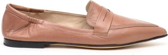 Pomme D'or Leren Ballerina Schoenen in Cuoio Brown Dames