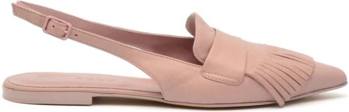 Pomme D'or Roze Leren Slingback met Nappine Detail Pink Dames