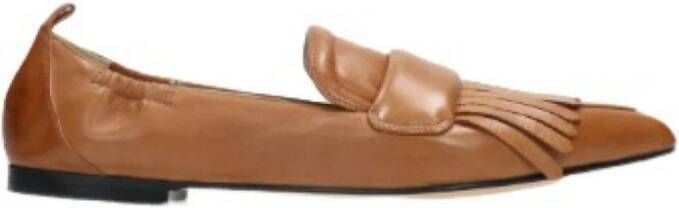 Pomme D'or Stijlvolle leren ballerina in toffee Brown Dames