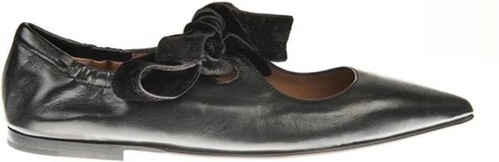 Pomme D'or Veluto T10 Leren Ballerina Black Dames