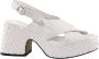 Pons Quintana Elegant White Leather Sandals White Dames - Thumbnail 2