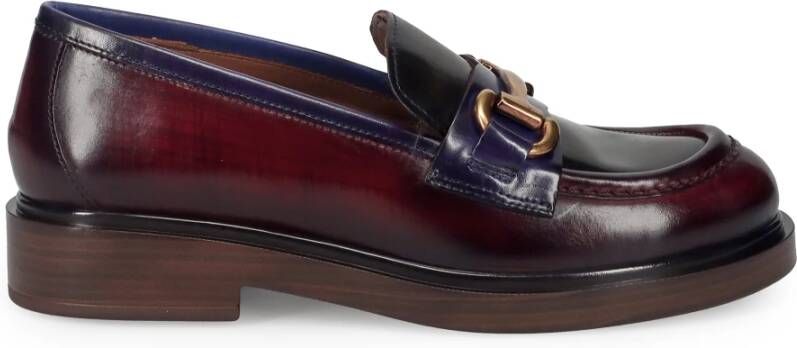 Pons Quintana MultiColour Leren Loafers met Gouden Klem Multicolor Dames