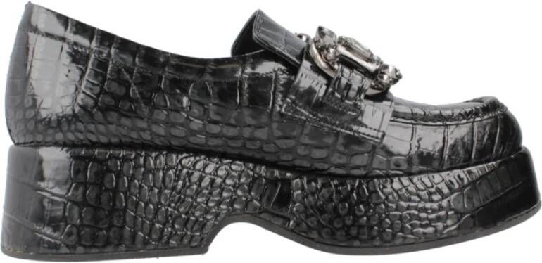 Pons Quintana Stijlvolle Fliper Loafers Black Dames