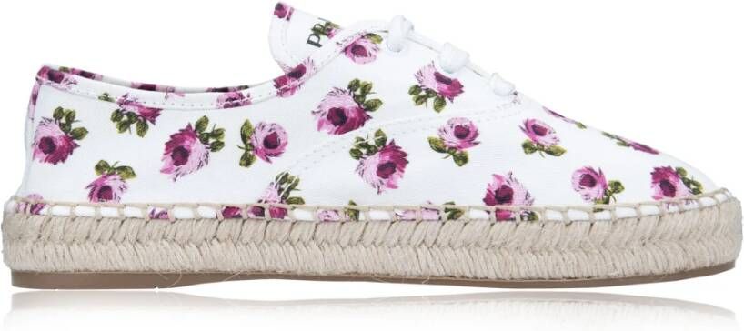 Prada Bloemen Veterschoenen Zomercollectie Multicolor Dames