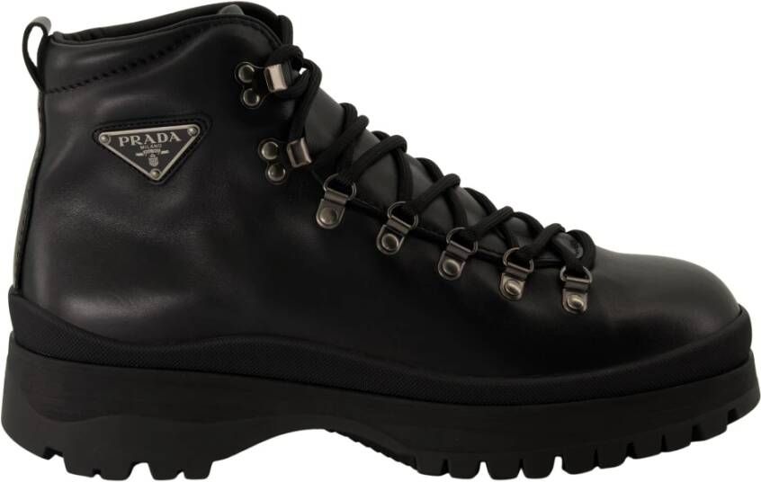 Prada Brixen Lace-up Boots Black Heren