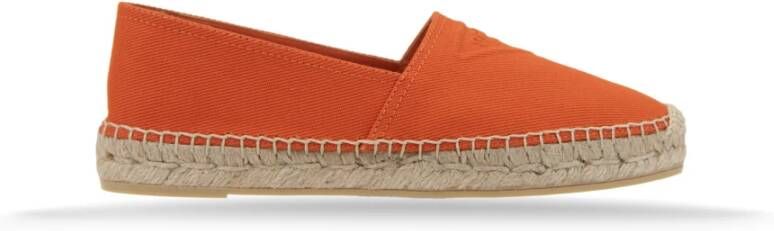 Prada Canvas Slip-On Espadrilles Orange Dames