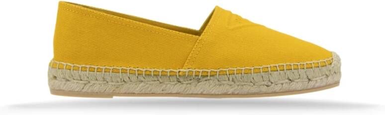 Prada Canvas Slip-On Espadrilles Yellow Dames