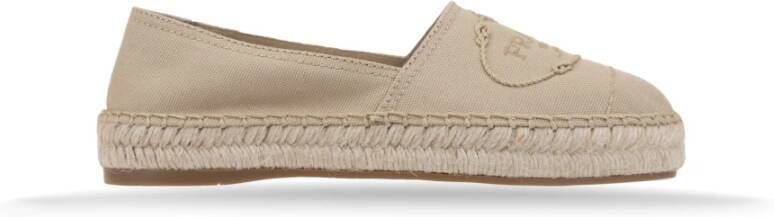 Prada Dames Slip-On Espadrilles Stijlvol Ontwerp Beige Dames