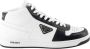 Prada Downtown Bicolor Leren High-Top Sneakers White Heren - Thumbnail 1