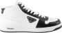Prada Downtown Bicolor Leren High-Top Sneakers White Heren - Thumbnail 7