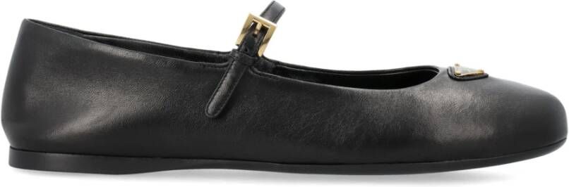 Prada Elegante Ballet Flats voor Vrouwen Black Dames