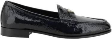 Prada Elegante Leren Loafers Black Dames