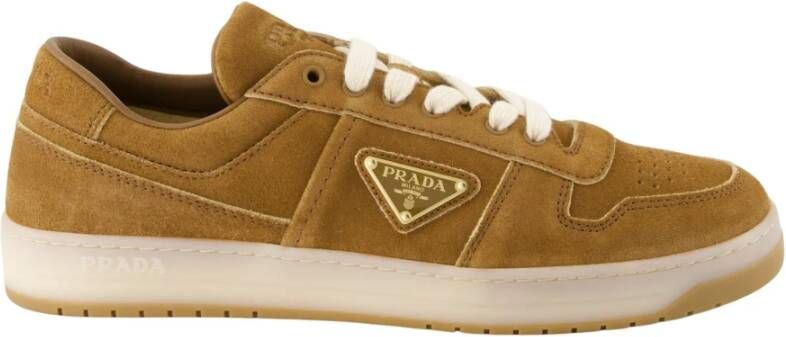 Prada Fluwelen Wintercollectie Mand Schoenen Brown Heren