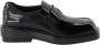 Prada Geborsteld leren loafers voor dames Black Dames - Thumbnail 1