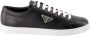 Prada Geborsteld leren sneakers Herfst-Winter 2024 Black Heren - Thumbnail 1