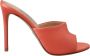 Prada Coral Calzature Leren Stiletto`s Hakken Sandalen Schoenen Orange Dames - Thumbnail 1