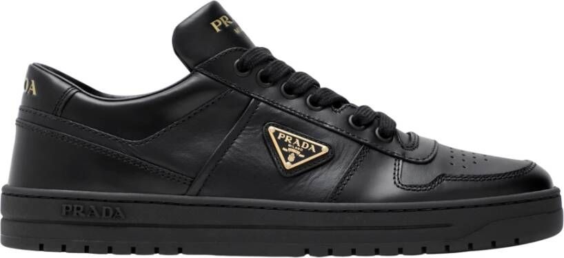 Prada Lage Sneaker van Stof Black Dames