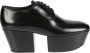 Prada Leren Platform Loafers Veters Hak Black Dames - Thumbnail 1