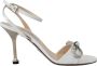 Prada Zilver Wit Leren Enkelband Hakken White Dames - Thumbnail 1