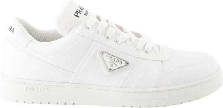 Prada Downtown Re-Nylon Veterschoenen White Heren