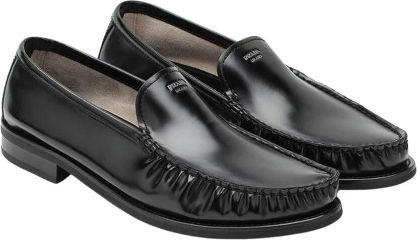 Prada Brushed Leather Loafers