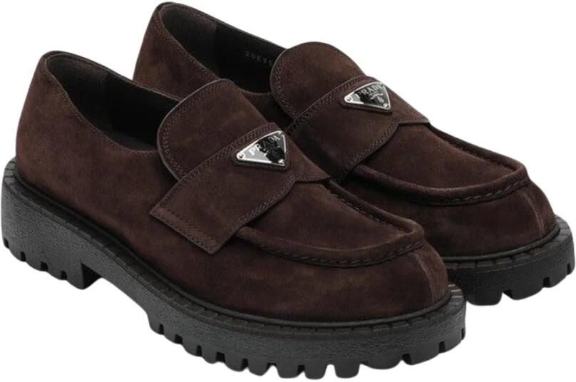 Prada Suede Platform Loafers
