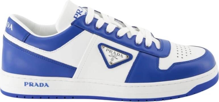 Prada Stadsleren Sneakers Blue Heren