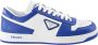 Prada Geperforeerde Leren Sneakers Blue Heren - Thumbnail 2