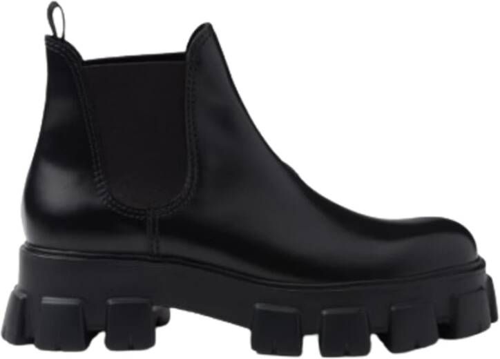 Prada Stijlvolle High-Top Laarzen Black Heren