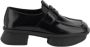 Prada Stijlvolle Leren Loafers met Vierkante Neus Black Dames - Thumbnail 1