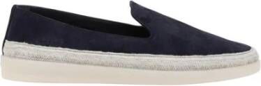 Prada Suède Loafer Casual Stijl Blue Heren