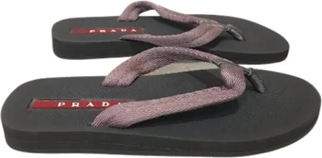 Prada Vintage Pre-owned Canvas sandals Purple Dames