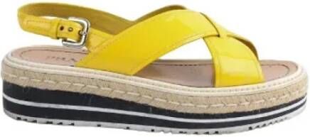 Prada Vintage Pre-owned Canvas sandals Yellow Dames