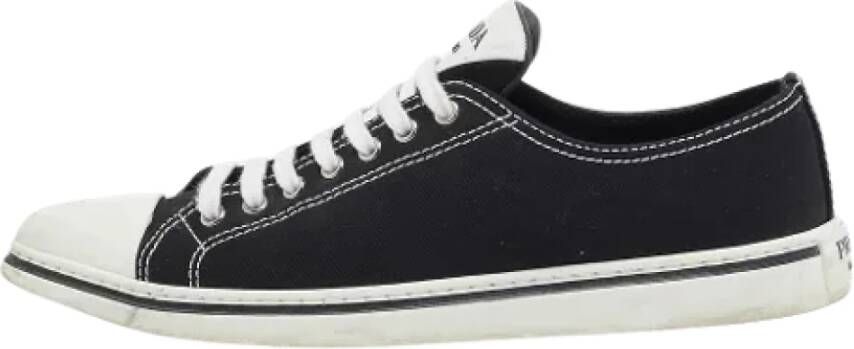 Prada Vintage Pre-owned Canvas sneakers Black Dames